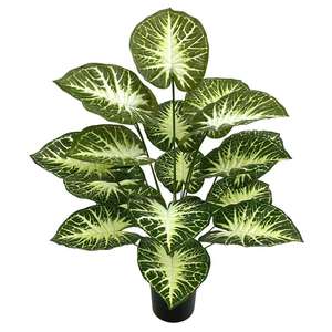 Plante artificielle de haute qualité, écologique, 18 têtes, 75 cm, palmier Alocasia, feuille de taro en plastique, <span class=keywords><strong>buisson</strong></span>, arbre, herbe pour la décoration intérieure de la maison et des magasins - Product Image 5
