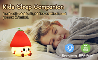 Nouveau mignon fille cadeau dessin animé fraise veilleuse USB rechargeable tactile lampe de chevet enfants lampe de nuit