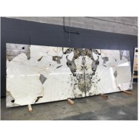 Marbre de luxe naturel rétroéclairé brésilien Pandora blanc dalle de marbre fond mur Patagonie marbre quartzite dalle carrelage