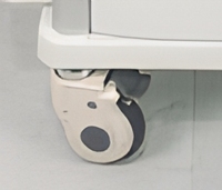Chariot d'urgence médical professionnel moderne pour hôpital, en plastique, 5 tiroirs, avec support pour perfusion et défibrillateur, pour USI, ER et clinique