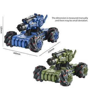Juego de tanques de combate a Control remoto, Juego de 2 unidades de tanques de combate a Control remoto con Spray Smoke <span class=keywords><strong>Crazon</strong></span>, 2,4G, venta al por mayor, 2022 - Product Image 5
