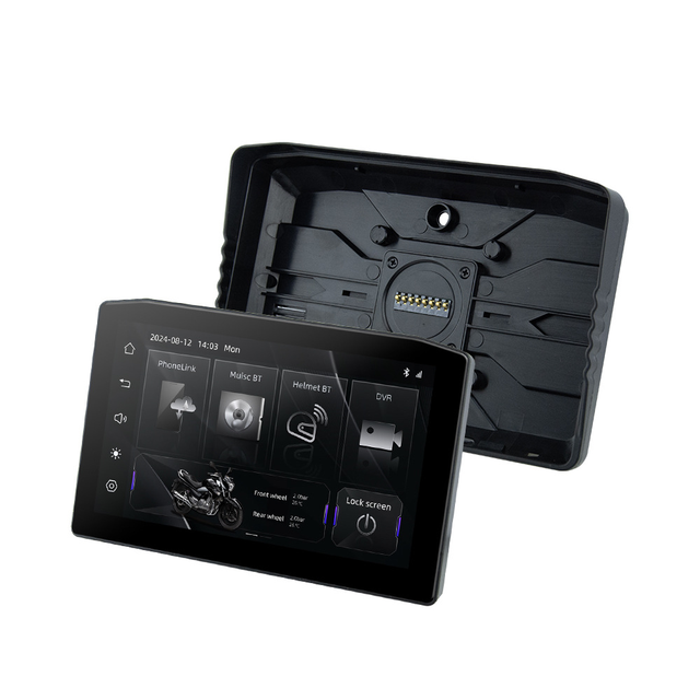 2025 New Best-selling Motorcycle Driving Recorder Dual-lens Intelligent Screen Navigation Wireless Carplay Android Auto IP67