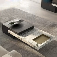 Mobilier de salon de luxe table centrale table basse habesha en marbre naturel