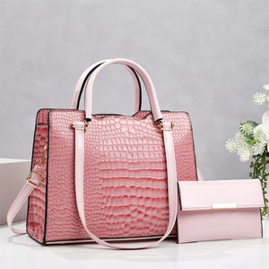 Borse a due pezzi con motivo coccodrillo, chiusura a cerniera, versatili, borse da donna casual e alla moda, borsa a tracolla da donna. - Product Image 3