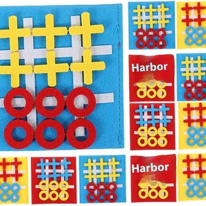 Nuovo feltro Mini Jiugongge Tic Word <span class=keywords><strong>Puzzle</strong></span> per bambini educazione precoce gioco da tavolo all'ingrosso libri illustrati - Product Image 4