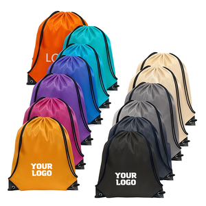 Ys47 Customized Draw String Sports Backpack Gym Bag Custom Logo Polyester Nylon Shop Promotional Fitness Drawstring Bags