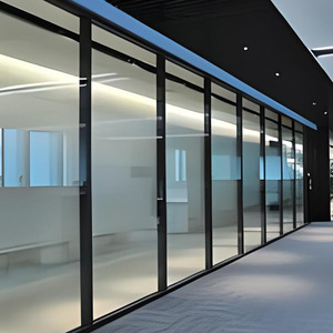 <span class=keywords><strong>Puerta</strong></span> de Partición Modular de Diseño Moderno, de Aluminio de 5 mm de Espesor, Vidrio Templado, Instalación Rápida, para Oficinas y Salas de Estar - Product Image 2