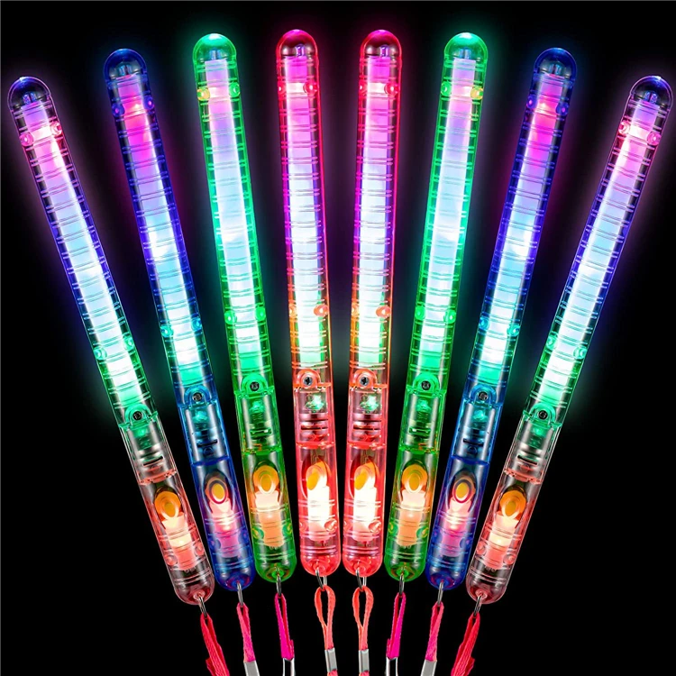 LED Glow Stick Flashing Stick Fluorescent Light Stick Light Up Batons for Concert Party Birthday Raves Christmas New Years Party