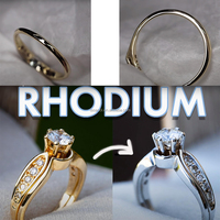 Solution en Rhodium pour placage de métal or, outil de bijouterie, Solution pour le placage d'eau en bain