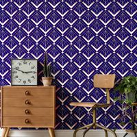 Film Dinding PVC Tempel dan Lepas Pola Geometris Tahan Air Wallpaper Perekat Diri untuk Dekorasi dan Renovasi Rumah