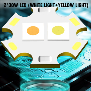 Vàng + trắng màu sắc bền lặn Torch Led đèn pin dưới nước không thấm nước có thể sạc lại Scuba ánh sáng - Product Image 4