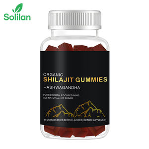 Solilan grosir OEM Label pribadi organik Himalaya murni Shilajit Ashwagandha ekstrak Gummies suplemen dengan <span class=keywords><strong>Vitamin</strong></span> B12 & D2 - Product Image 1