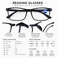 Gafas de Lectura Progresivas de Moda con Bloqueo de Luz Azul, Ligeras, TR90, para Hombre y Mujer, para Presbicia, Venta al Por Mayor