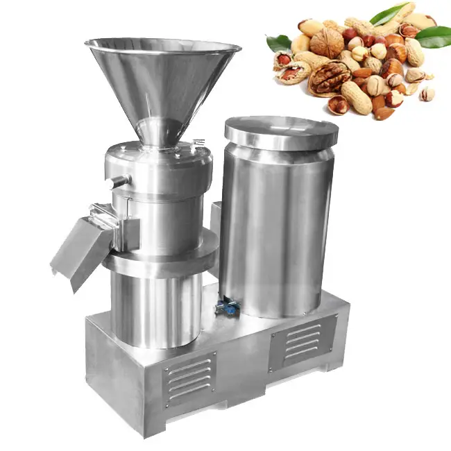 Máquina automática para hacer mantequilla de cacahuete, 200 kg/h, línea de producción de salsa de almendra, máquina de procesamiento de molienda de cacahuete