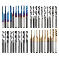Brocas de enrutador CNC, juego de brocas de corte CNC, vástago de 1/8"