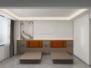 Ensemble de meubles modernes pour chambre et salon d'hôtel 3 étoiles à prix abordable, comprenant lit, canapé, table basse, bureau et armoire - Product Image 3