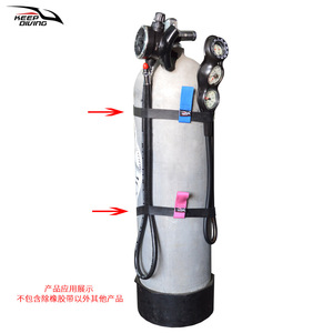 อุปกรณ์ยึดสายยางฟินดำน้ำคุณภาพสูง KEEP DIVING พร้อมเกจวัดแรงดันตกค้างแบบติดข้างถังดำน้ำ แหวนยางรัดสายรัดถัง - Product Image 5