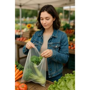 Plastic Roll <b>Bags</b> 10x15 In Hdpe Food Grade Three Side <b>Seal</b> Heat <b>Seal</b> For Produce Storage - Product Image 4