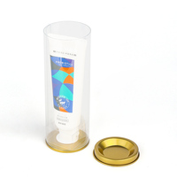 Tube de cylindre en acétate transparent personnalisé avec couvercles emballage de boîte en fer blanc de tube de cylindre en plastique PVC PET transparent