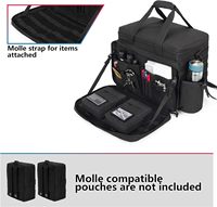 Organisateur de siège avant de voiture tactique de sécurité, fabriqué dans une usine certifiée BSCI, sac de rangement prêt pour la patrouille avec pochette pour ordinateur portable de 15,6 pouces, porte-gobelets