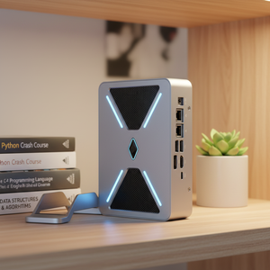Mini PC de Última Generación con Cuatro Núcleos, DDR5, SSD, Diseño sin Ventilador, Computadora Portátil para Juegos, Mini Host Box con Conectividad <span class=keywords><strong>USB</strong></span> para AU/US/CN - Product Image 1