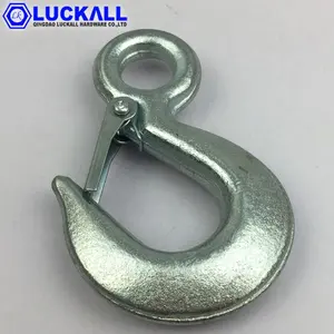 Kami Jenis A320 Galvanis Baja Paduan DROP Ditempa Mengunci Lifting Eye Hook dengan Kait Pengaman 0.75 Ton