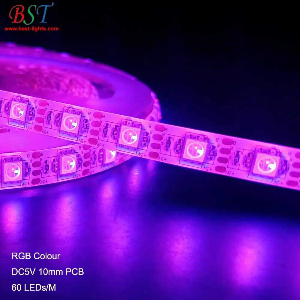 Tira de luces led RGB de 5V, flexible, USB, 4,5 V, 6V, con batería de 5050, cinta LED de 60led/M, longitud personalizada para decoración del hogar, TV, PC