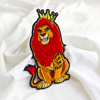 Serviette personnalisée Chenille Anime patchs à la mode tigre fer sur animaux patchs de broderie pour veste Jeans T-shirts