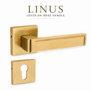 ลูกบิดประตูแบบโบราณ Linus Matte พร้อมมือจับแบบ Rose สำหรับประตูภายในระดับพรีเมียม เหมาะสำหรับใช้ในบ้าน สำนักงาน ที่อยู่อาศัย และเชิงพาณิชย์ - Product Image 1