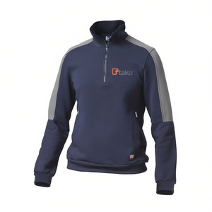 Sweat-shirt à demi-zip Ttake Felpa Regular Blu Xl Workwear - Product Image 2