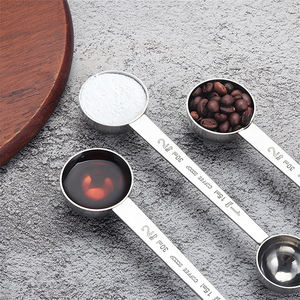 Gran oferta, cuchara medidora de café de acero inoxidable personalizada, 15CC, 30CC, cuchara de doble cara, esencial para Cocina - Product Image 2