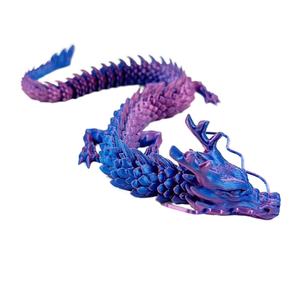 En gros 3D Imprimé Dragon Jouet Modèle Joint Mobile <span class=keywords><strong>Fish</strong></span> <span class=keywords><strong>Tank</strong></span> Paysage Décoration Artisanat Création Cadeau Figurines Enfants - Product Image 3