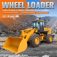 Mini Wheel Loader Diesel Kompak dengan Attachment Bucket Depan untuk Penggunaan Pertanian
