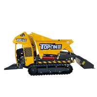 TOPONE T05A 600kg Kleiner Frontlader Diesel-Kipper Mini-Dumper Landwirtschaftliche Hydraulikpumpe Hebe- und Senkfunktion Raupentransporter Kurz