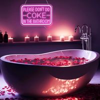 Pensez à laisser tomber la phrase « Please Dont Do Coke in the Bathroom » de votre enseigne néon pour la décoration murale, la lumière LED néon pour les salles de bain, les bars et les clubs, et les toilettes.