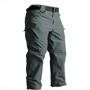 Men's Outdoor Hiking <b>Pants</b> Quick Dry Waterproof Gray Polyester Cotton Summer Casual <b>Cargo</b> Trousers Wholesale OEM Supplie - Product Image 1