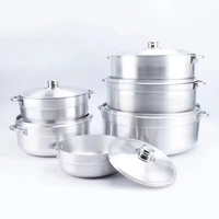 Batterie de cuisine en aluminium moulé sous pression, casseroles et faitouts forgés, ensemble de 20-36 cm, vente chaude