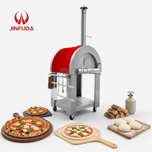 Horno de pizza portátil para exteriores, de leña, con chimenea <span class=keywords><strong>y</strong></span> soporte, para jardín, camping, fiestas <span class=keywords><strong>y</strong></span> cocina. - Product Image 1