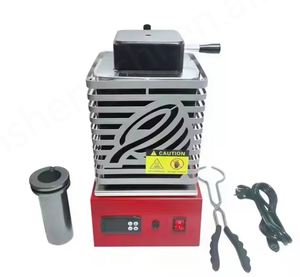 Horno de arco de malla dorada pequeño para fundir cobre, hierro y joyería con componente de motor, 220V/110V, 1 año de garantía - Product Image 3