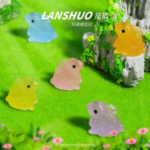 Lanshuo - Miniatura de Conejo de Orejas Caídas de Resina, Accesorio de Joyería, Juguete de Manualidades de Dibujos Animados para Niños de 7 a 12 Años - Product Image 3
