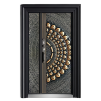Porte de sécurité en acier embossé sur mesure, robuste, pour l'extérieur, porte d'entrée en métal pour les maisons