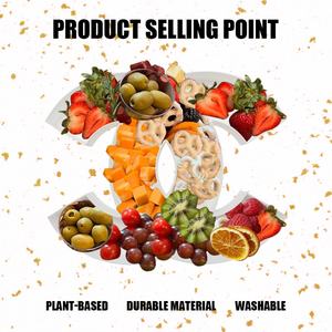 Bandeja de Plástico Lavable con Logotipo de Marca APL para Servir Alimentos, Postres, Frutas, Recipiente para Servir Golosinas en Fiestas - Product Image 4