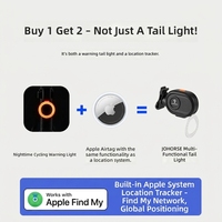 Feu arrière intelligent pour vélo Apple Find My, 300 mAh, LED, ABS, étanche IPX6, antivol, avec fonction de positionnement et d'avertissement pour la conduite nocturne, VTT et Vélo Électrique