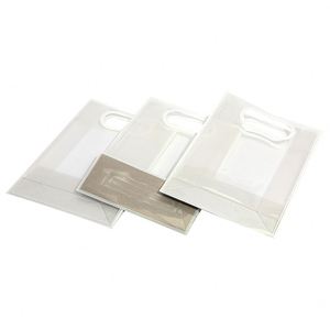 ถุงช้อปปิ้งพลาสติกใส PVC กันน้ำ พิมพ์โลโก้ตามสั่ง ราคาถูก สำหรับผู้หญิง พร้อมกระดุม - Product Image 5