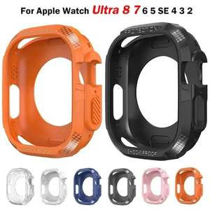 Precio de fábrica Correa <span class=keywords><strong>Applewatch</strong></span> Ultra 49mm funda de reloj para Apple Watch funda de fibra de carbono TPU funda protectora para reloj inteligente - Product Image 2