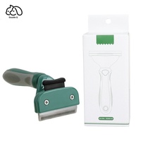 2024 haute qualité en acier inoxydable couteau à cheveux pour animaux de compagnie dénouage épilateur couteau brosse propre enlèvement outil de toilettage des cheveux