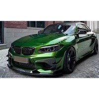 Canards de style AC en fibre de carbone sèche pour pare-chocs avant BMW F87 M2 2014-2022, 4 pièces, installation facile, améliore le style
