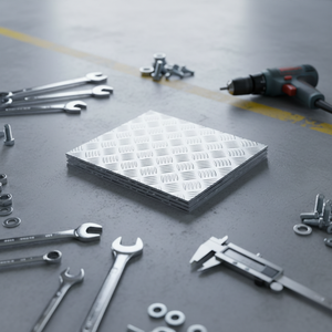 Placa de Aluminio bibo con Relieve, Galvanizada y Recubierta, Serie 6000 6061, Resistente al Desgaste, Apta para Alimentos, para Soldadura y Corte - Product Image 1