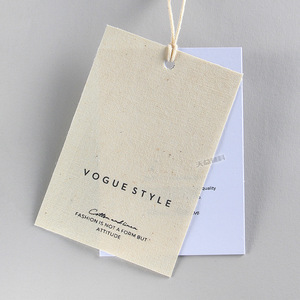 Hình Dạng Tùy Chỉnh Vải In Logo Hangtag In Ấn May Mặc Treo <span class=keywords><strong>Tag</strong></span> Thẻ Bông Hangtag Cho Hàng May Mặc - Product Image 4