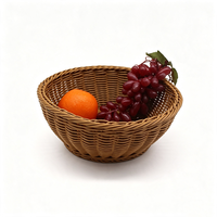 Panier à pain et à collations en rotin PP de qualité alimentaire, artisanal, écologique, taille et couleur personnalisées, panier de rangement tissé pour la salle à manger et la maison